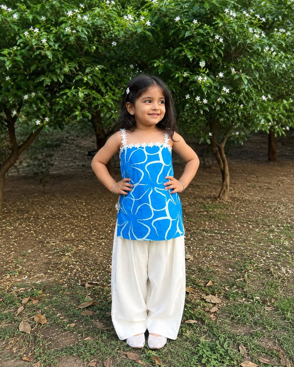 Girls Elegant Printed Salwar Kurta Co-Ord Set