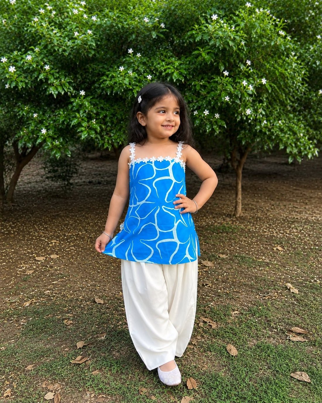 Girls Elegant Printed Salwar Kurta Co-Ord Set
