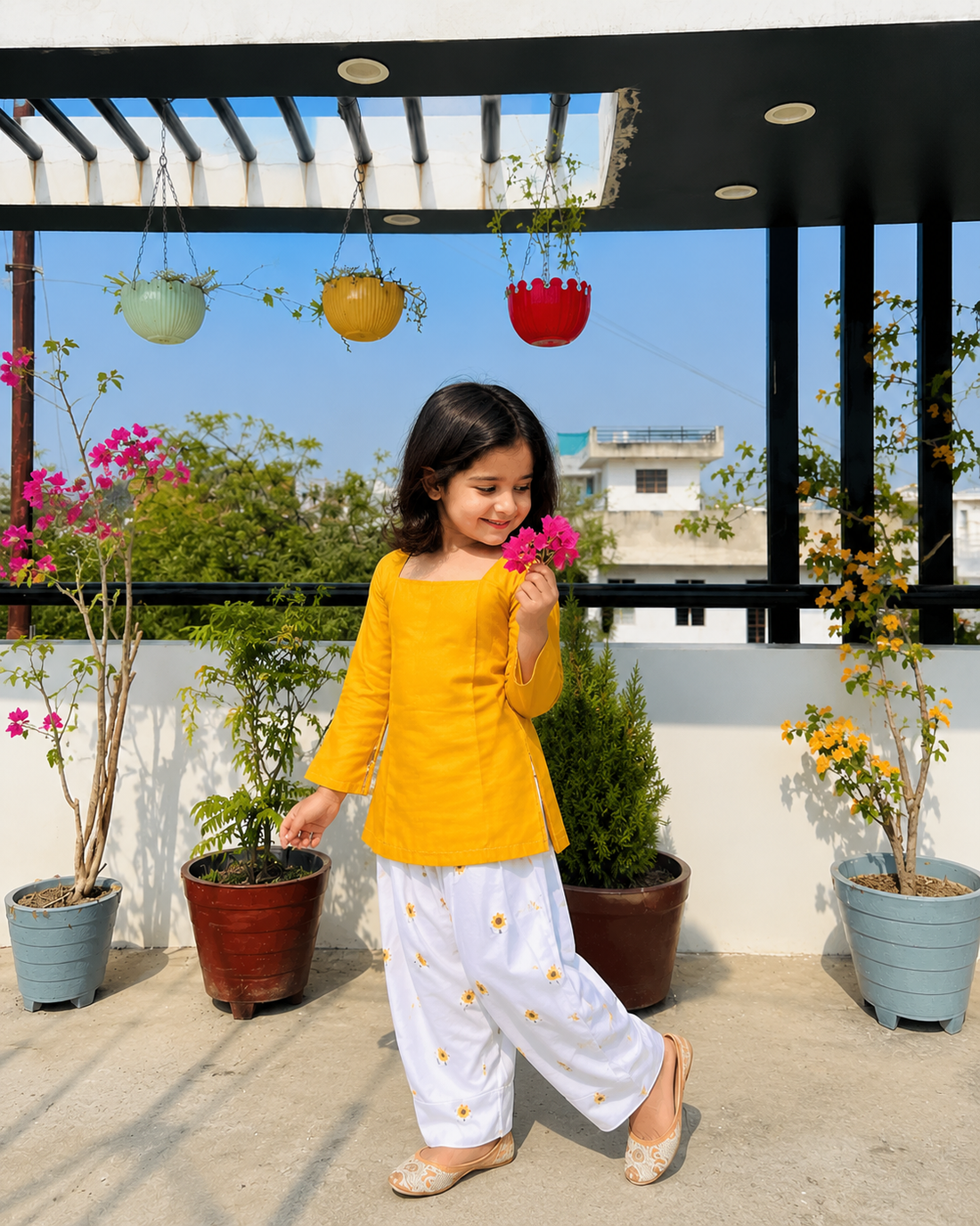 Girls Golden Glow Festive Outfit