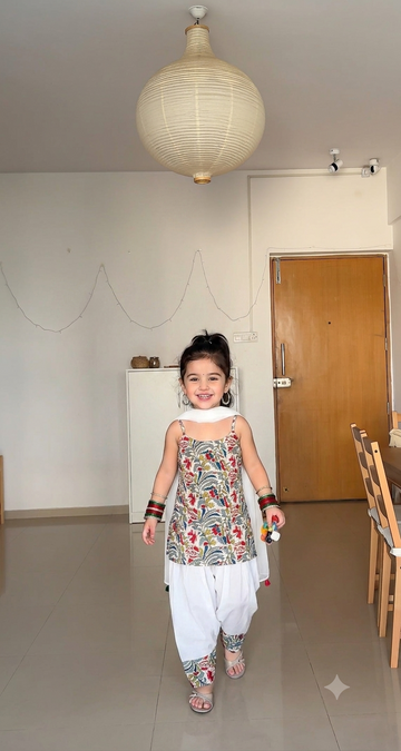 Kids Artisan Print Cotton Blend Ethnic Three-Piece Set