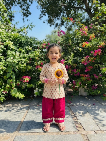 Girls Everyday Ethnic Wear Kurti & Pant Set