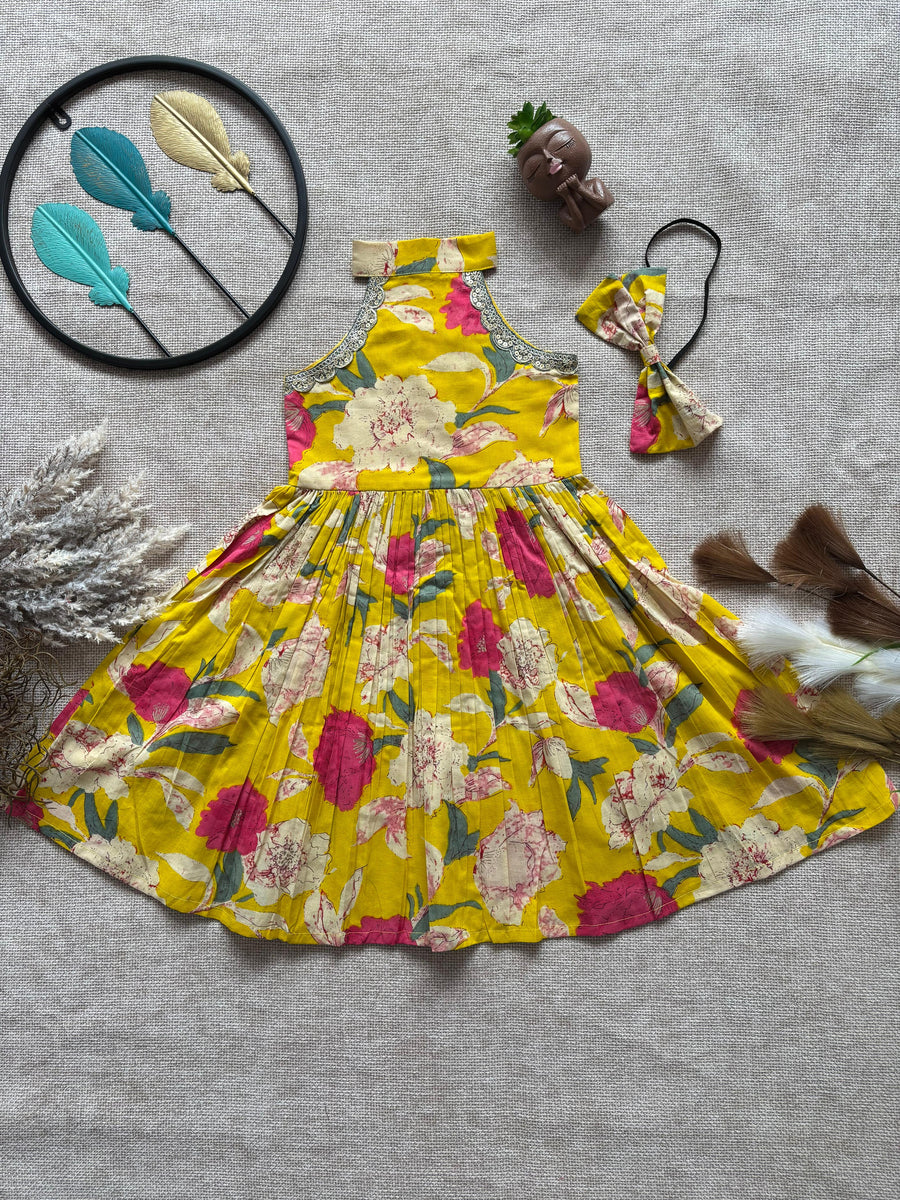 Sunshine Bloom Floral Gown