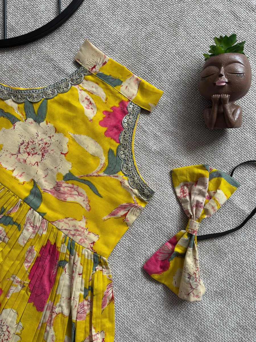 Sunshine Bloom Floral Gown