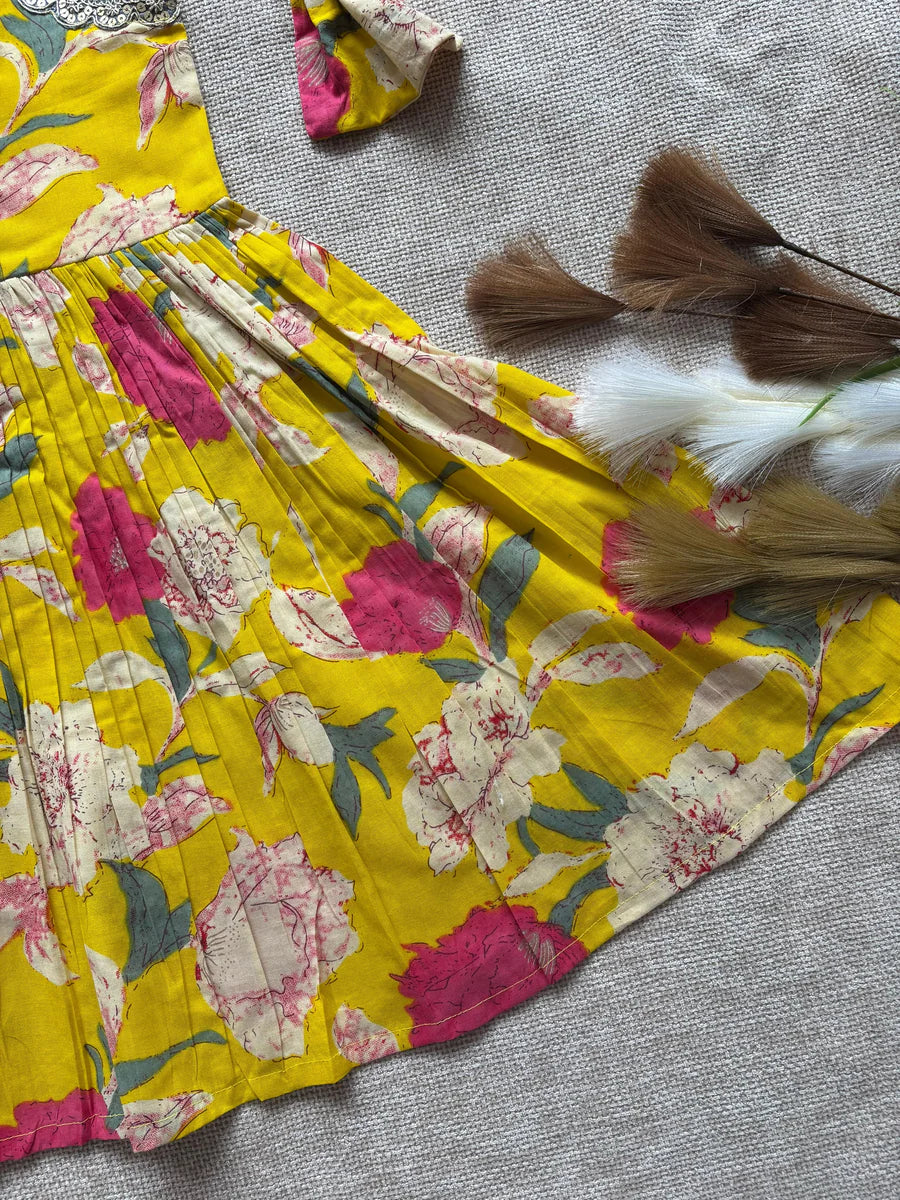 Sunshine Bloom Floral Gown